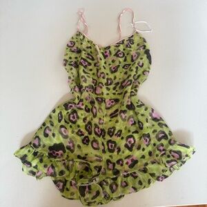 NWOT MIMI HOLLIDAY DAMARIS 100% silk Romper / playsuit Lingerie Medium